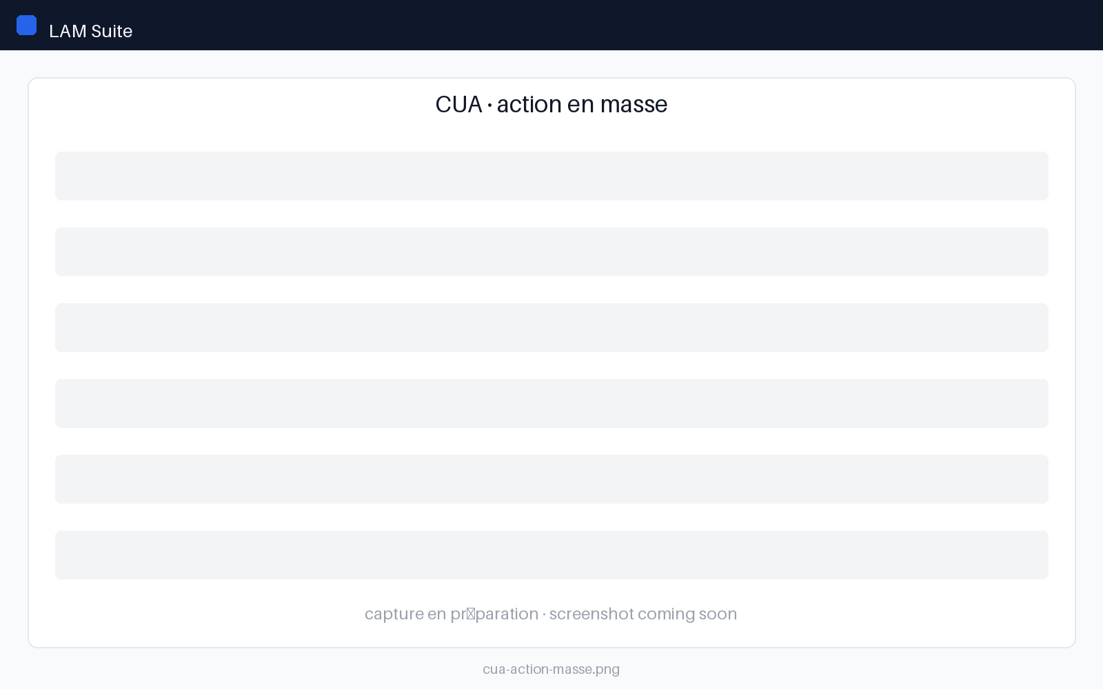 Mass user action in LAM Suite