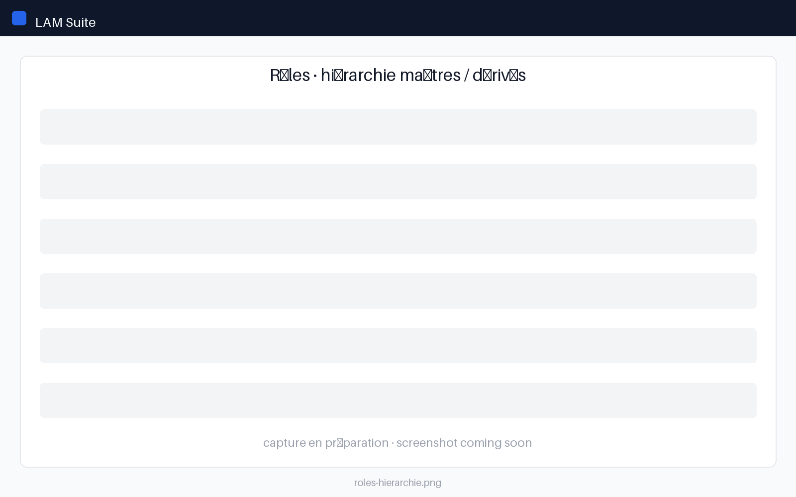 Hierarchy of composite, master and derived roles in LAM Suite